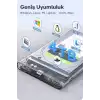 2.5  Harici Sabit Sürücü Muhafazası, 6Gbps USB C 3.1 Gen 2 - SATA III Aletsiz Şeffaf Harici Sabit Sürücü Kılıfı 7mm/UASP ile 9,5 mm 2,5 inç SSD HDD WD Toshiba Samsung PS4 PS5 ile uyumlu