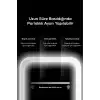 Led Işıklı Dokunmatik Makyaj Aynası Pembe Beyaz 3 Kademeli Işık Ayarlı 360° Döner Başlıklı Masaüstü Ayna Kare