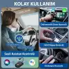iPhone & Android Uyumlu Kablosuz CarPlay Adaptörü | 5GHz Hızlı Bağlantı | USB + Type-C Çevirici
