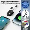 iPhone & Android Uyumlu Kablosuz CarPlay Adaptörü | 5GHz Hızlı Bağlantı | USB + Type-C Çevirici