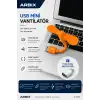 Mini USB Vantilatör Fan Serinletici | Laptop Powerbank Uyumlu Sessiz Güçlü BEYAZ RENK