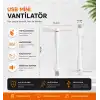 Mini USB Vantilatör Fan Serinletici | Laptop Powerbank Uyumlu Sessiz Güçlü BEYAZ RENK