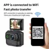 Spor ve Vlog Kamerası Manyetik Aksiyon Kamerası 2.0 Dönebilen Ekran, 1080p Wi-Fi ve Şarj Kutusu ile birlikte