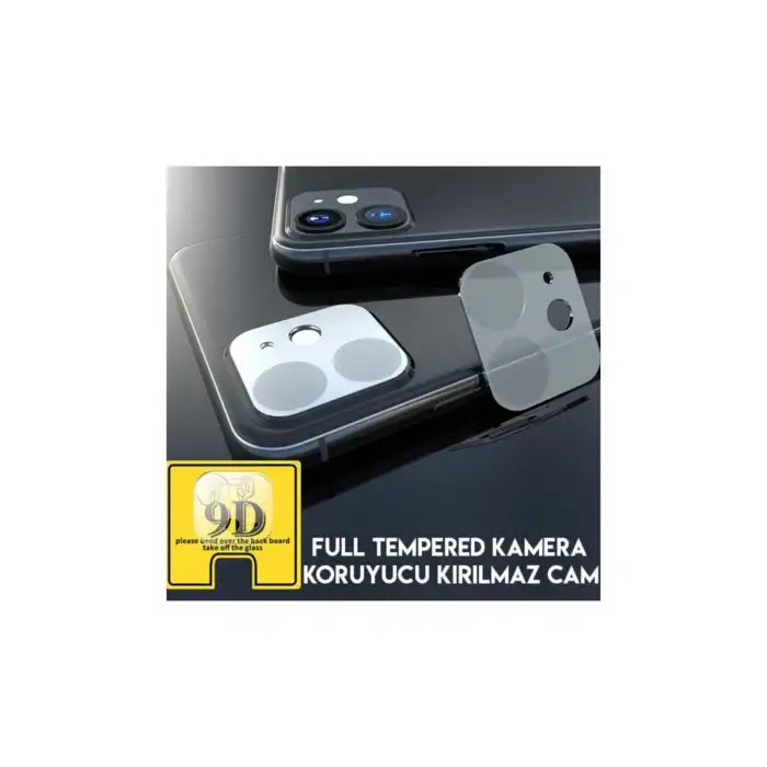 iPhone 11 6.1 İnç Kamera Koruyucu Kırılmaz Cam, Şeffaf