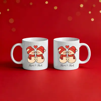 2li Kişiye Özel Noel Çifti Kupası