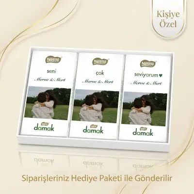 Doğum Günü Hediyesi Özel Fotoğraflı Nestlé Damak Çikolata Paketi