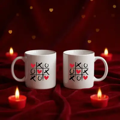 Aşk Oyunu Temalı Çift Kupa Seti