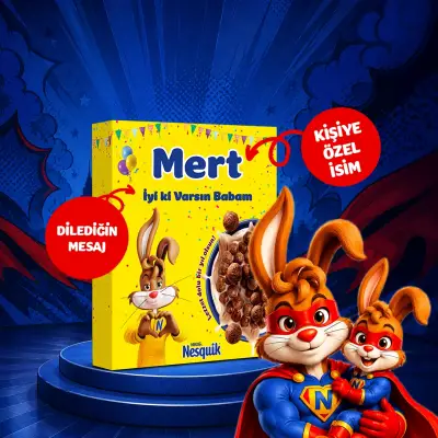 Babaya Özel İsimli Nesquik Kutusu