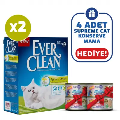 Ever Clean Spring Garden Çiçek Kokulu Topaklanan 10lt 2li Kedi Kumu