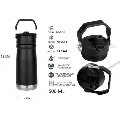 Globox Termos 500ml Siyah