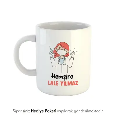 Hemşireye Özel İsimli Hediye Kupa