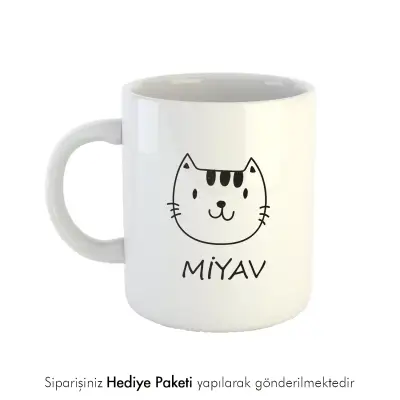 Kedi Temalı Kahve Kupası