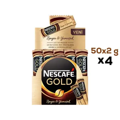 Nescafe Gold 50x2 gr x 4lü Paket