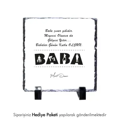 Babalar Gününe Özel İsimli Doğaltaş