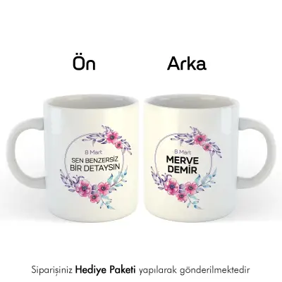 Sen Benzersiz Bir Detaysın Kişiye Özel İsimli Kupa Bardak