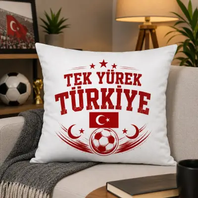 Tek Yürek Türkiye Taraftar Yastığı