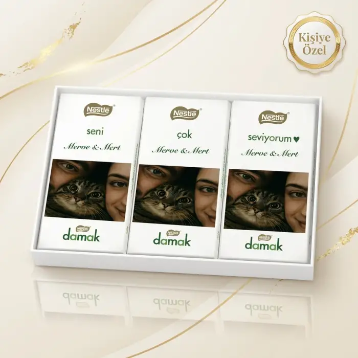 Doğum Günü Hediyesi Özel Fotoğraflı Nestlé Damak Çikolata Paketi