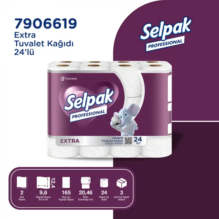 Selpak Profesyonel Premium Tuvalet Kağıdı Extra 24lü x 3 Adet (7906647)