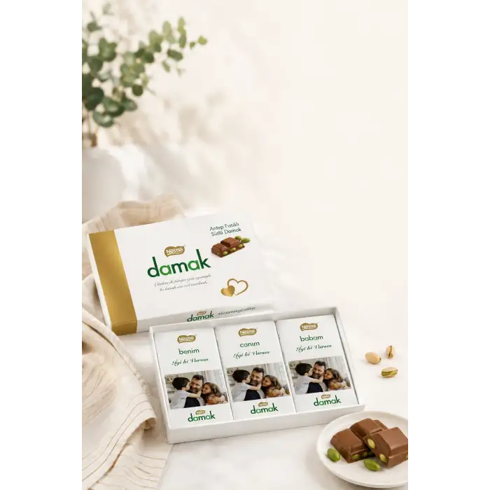 Babalar Gününe Özel Fotoğraflı Nestle Damak Çikolata Paketi