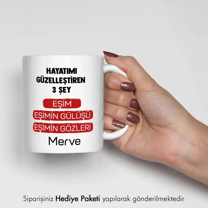 Eşime Özel Temalı Özel İsimli Hediye Kupa