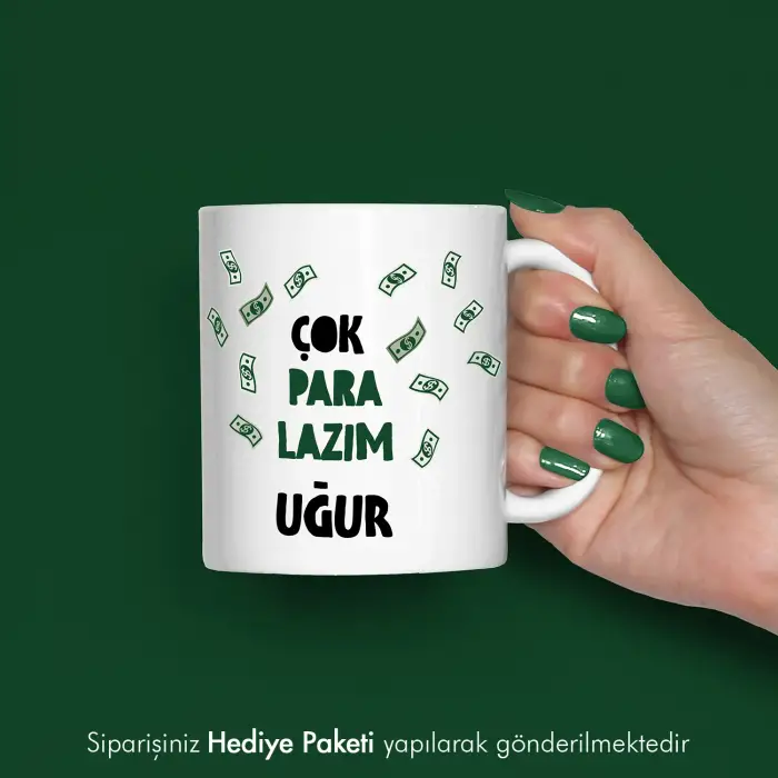 Çok Para Lazım Kişiye Özel İsimli Hediye Kupa