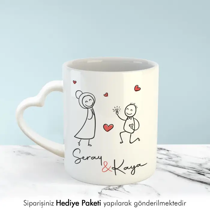 Sonsuz Aşk Temalı 2li Kupa