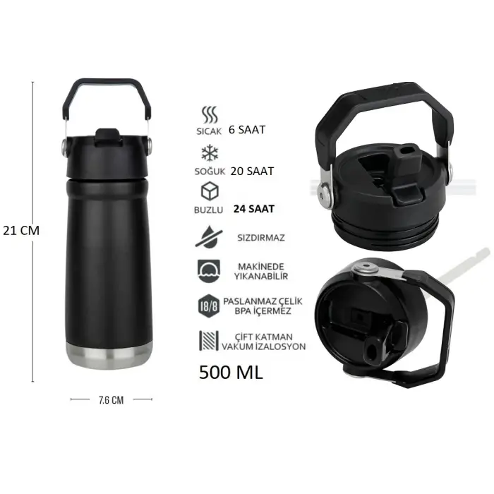 Globox Termos 500ml Siyah