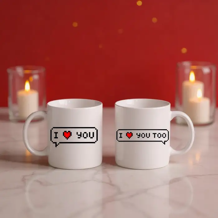 I Love You Too Çift Kupa Seti