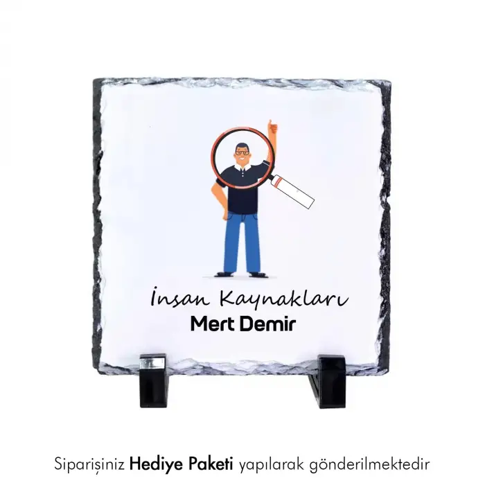 İnsan Kaynaklarına Özel İsim Baskılı Doğal Taş