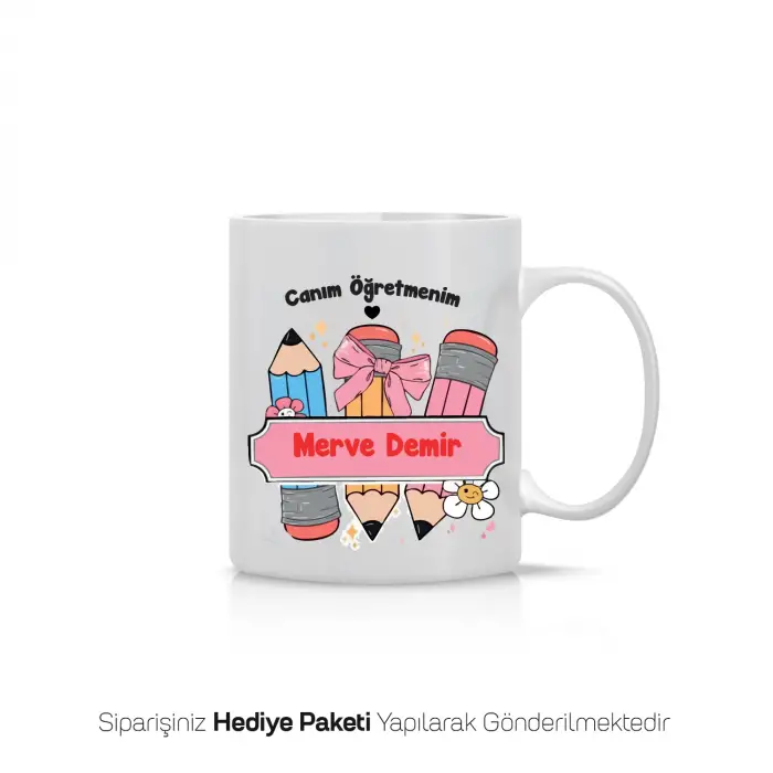 İsme Özel Canım Öğretmenim Kupa Bardak