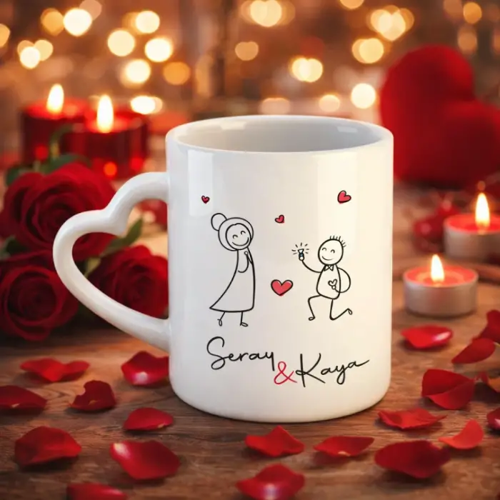 Sonsuz Aşk Temalı 2li Kupa