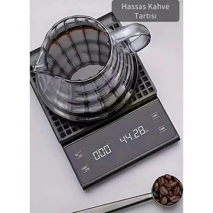 Kahve Terazisi Hassas Zaman Ayarlı Elektronik Mutfak Tartısı