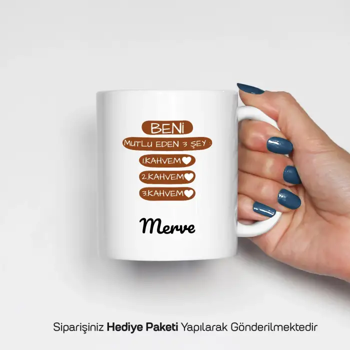 Kahve Bağımlısı Temalı Kişiye Özel Kupa Bardak