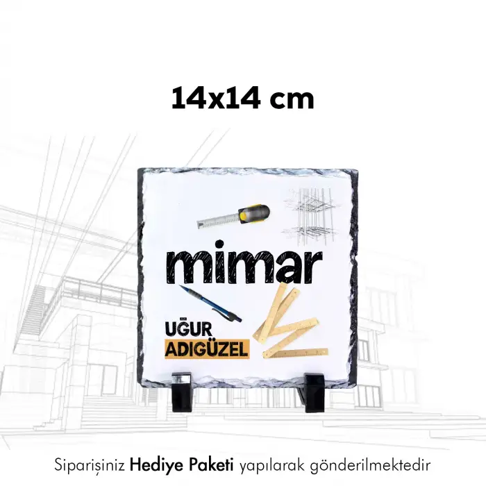 Mimara Özel İsim Baskılı Doğal Taş