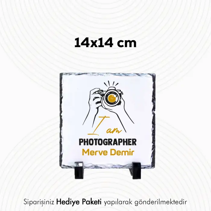 Photographere Özel İsim Baskılı Doğal Taş
