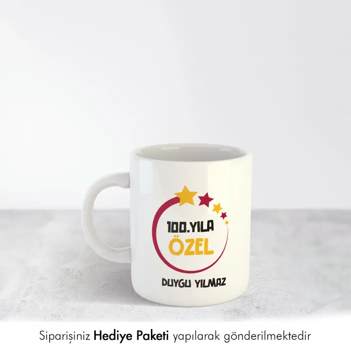 100.Yıl Baskılı Kişiye Özel İsimli Kupa Bardak