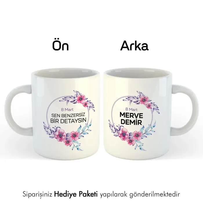 Sen Benzersiz Bir Detaysın Kişiye Özel İsimli Kupa Bardak