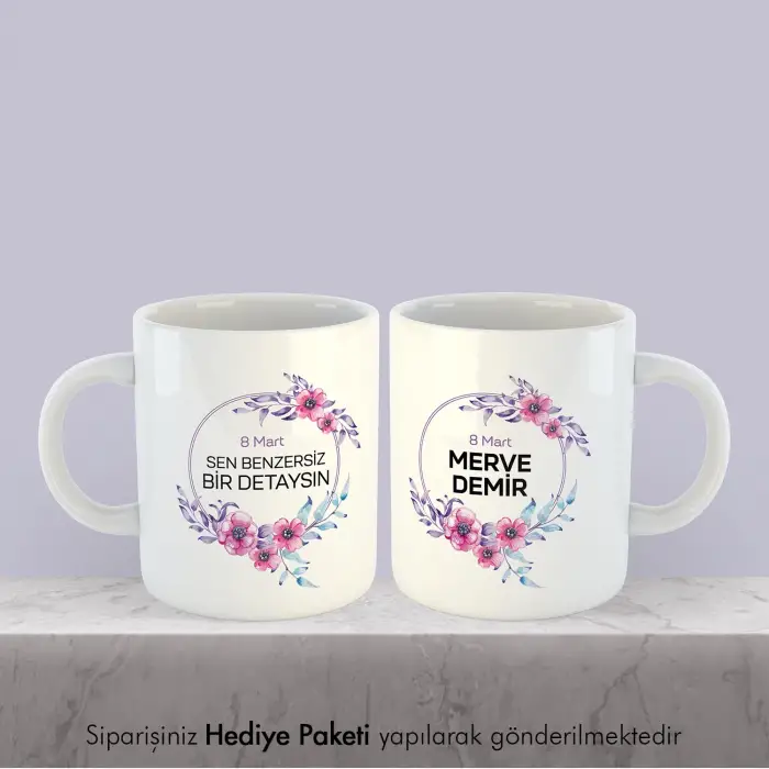 Sen Benzersiz Bir Detaysın Kişiye Özel İsimli Kupa Bardak