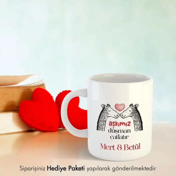 Sevgiliye Özel Tasarımlı Hediye Kupa
