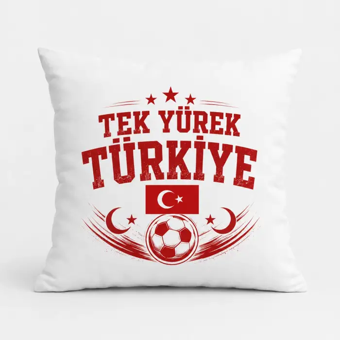Tek Yürek Türkiye Taraftar Yastığı