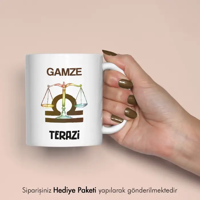 Terazi Burcuna Hediye Kupa Bardak