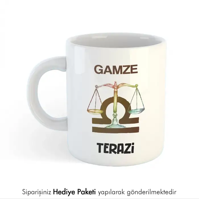 Terazi Burcuna Hediye Kupa Bardak