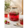 1600 ml Isıya Dayanıklı Borosilikat Cam Demlik ve Bitki Çayı Sürahisi