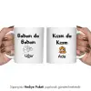 2Li Babam Da Babam Kızım Da Kızım Kişiye Özel Kupa Bardak