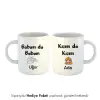 2Li Babam Da Babam Kızım Da Kızım Kişiye Özel Kupa Bardak