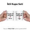 2’Li Kupa Sevgilim de Sevgilim Kişiye Özel İsimli Kupa
