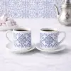 Mavi Çini Desenli 2li Kahve Fincanı Seti