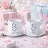 8 Mart Çiçekli Kahve Fincan Seti