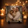 Kişiye Özel Fotoğraf Baskılı Kare Doğal Taş