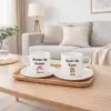 2’Li Beyaz Fincan Kişiye Özel İsimli Annem De Annem Kızım Da Kızım